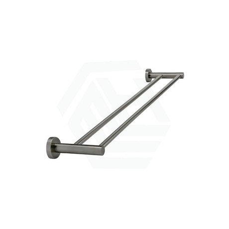 Meir 600/900Mm Round Solid Brass Double Towel Rail Variant Colour Available M#3(Gunmetal Grey) /