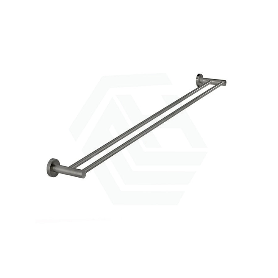 Meir 600/900Mm Round Solid Brass Double Towel Rail Variant Colour Available M#3(Gunmetal Grey) /