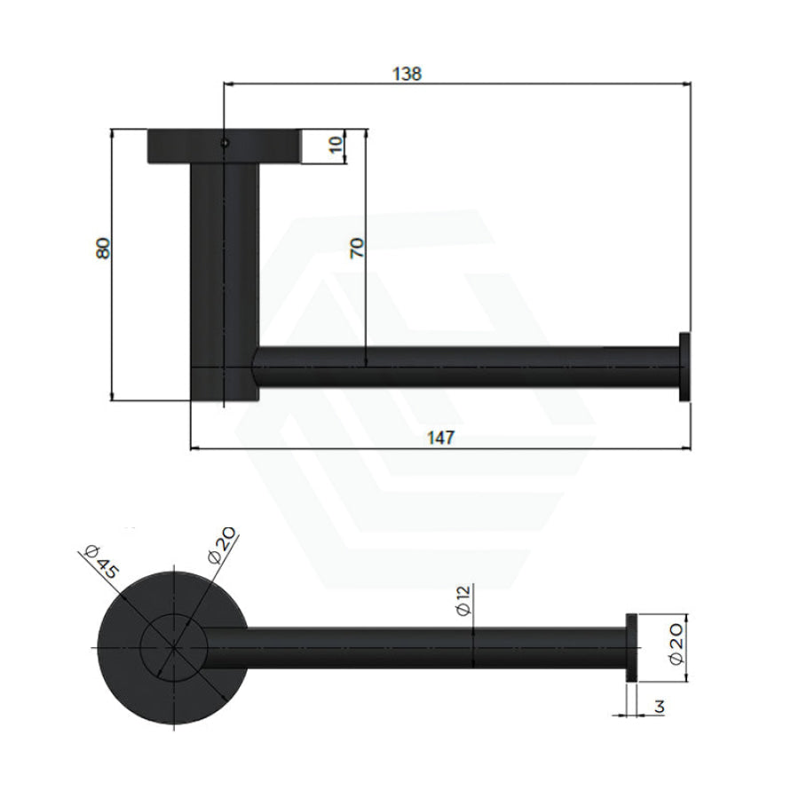 Meir Round Toilet Roll Holder Variant Colour Available Paper Holders