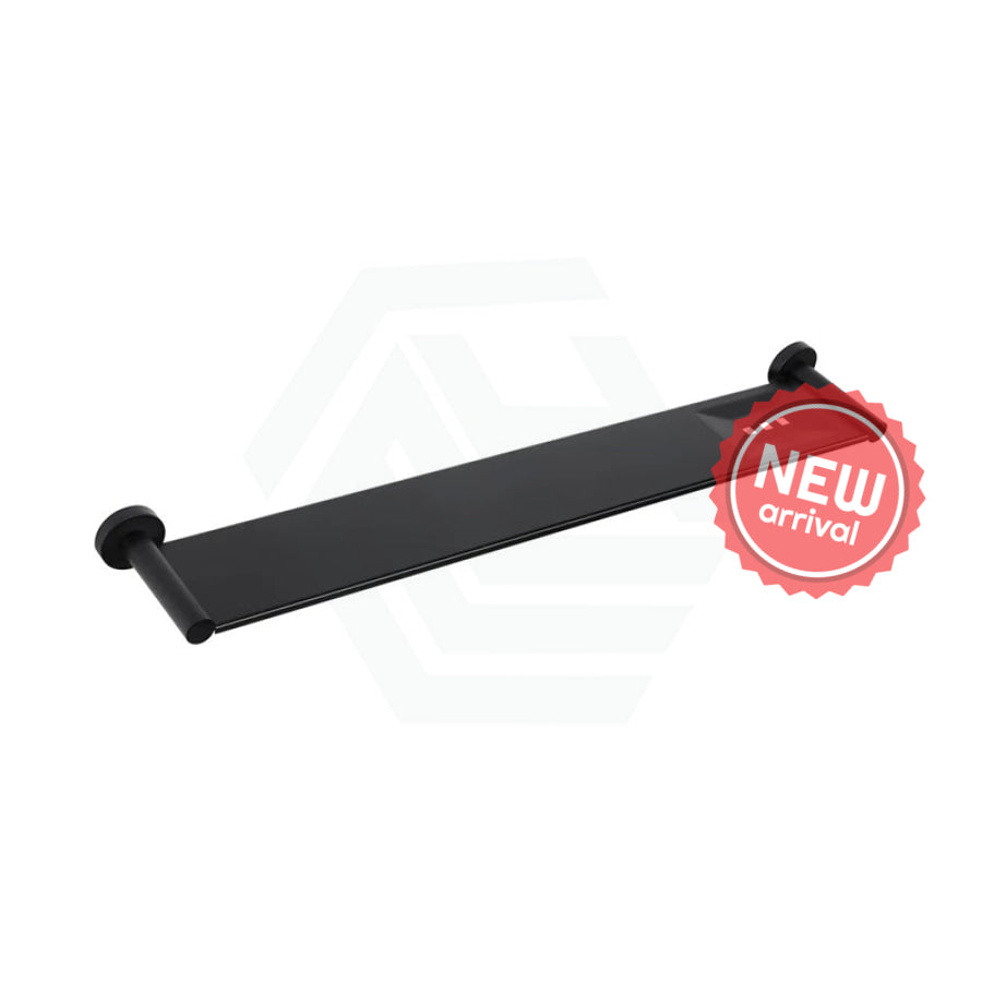 Meir 600mm Round Matt Black Bathroom Shelf