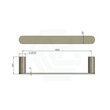 Meir Curvaé 300mm Stainless Steel Guest Towel Rail Variant Colour Available