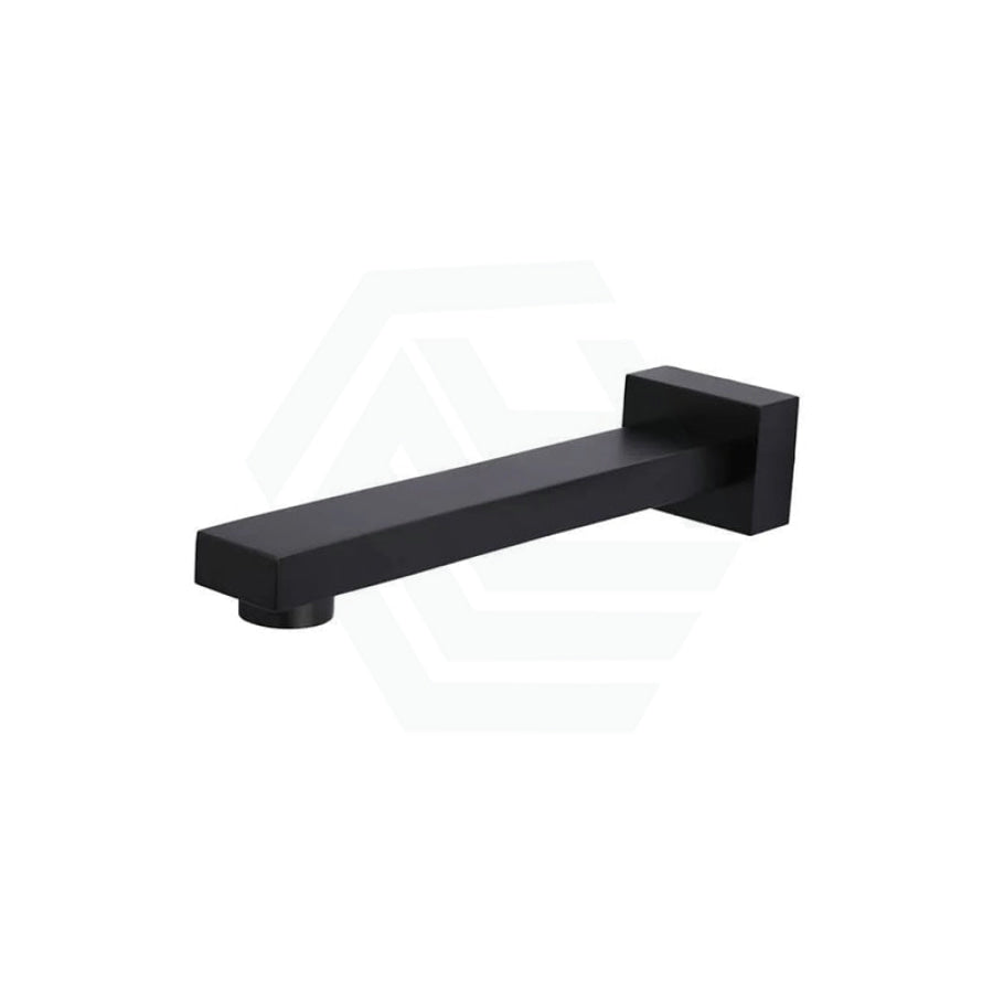 Meir Matt Black Square Solid Brass Wall Spout