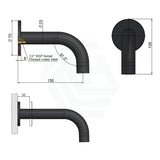 Meir Universal 130/200Mm Round Curved Spout Variant Colour Available Wall Spouts