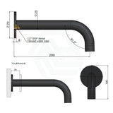 Meir Universal 130/200Mm Round Curved Spout Variant Colour Available Wall Spouts