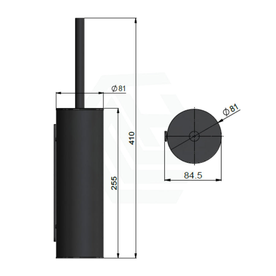 Meir Round Toilet Brush & Holder Variant Colour Available