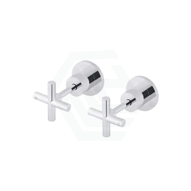 Meir Round Cross Handle Jumper Valve Wall Top Assemblies Variant Colour Available Polished Chrome