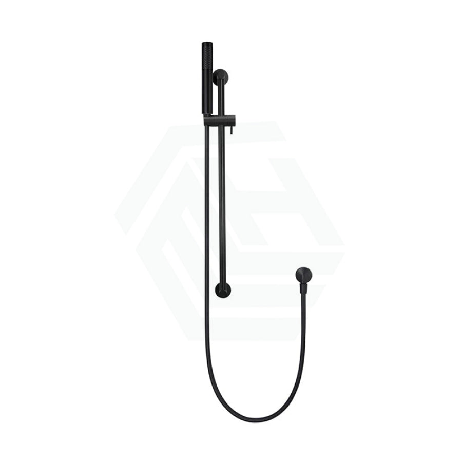 Meir Round Hand Shower On Rail Column Variant Colour Available Matt Black With Handheld