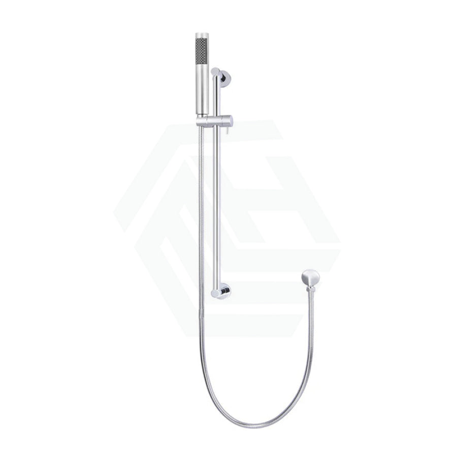 Meir Round Hand Shower On Rail Column Variant Colour Available Polished Chrome With Handheld