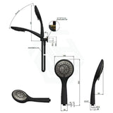 Meir Round Three Function Hand Shower On Swivel Bracket Variant Colour Available Handheld Sets