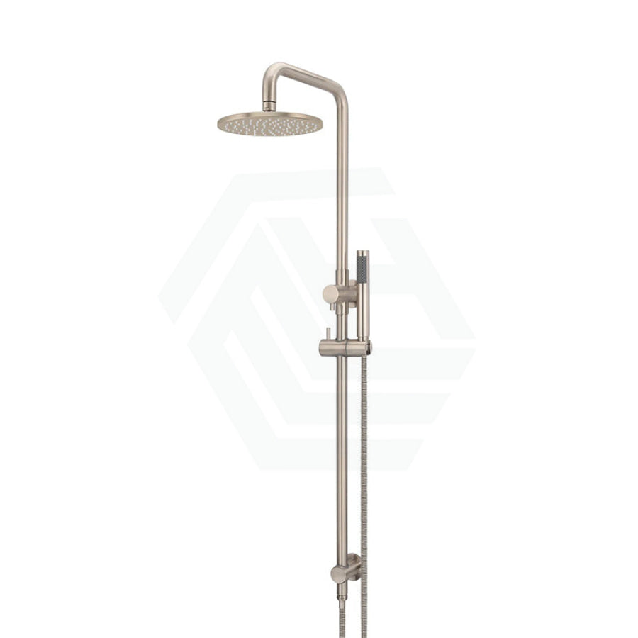 Meir 200/300Mm Round Twin Shower Set Universal Water Inlet Variant Colour Available Champagne /