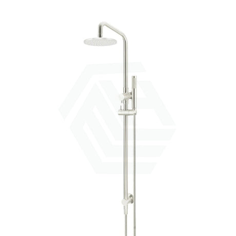 Meir 200/300Mm Round Twin Shower Set Universal Water Inlet Variant Colour Available Brushed Nickel