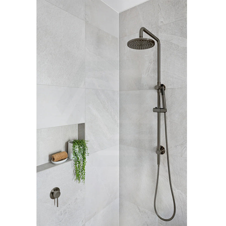 Meir 200/300Mm Round Twin Shower Set Universal Water Inlet Variant Colour Available Showers