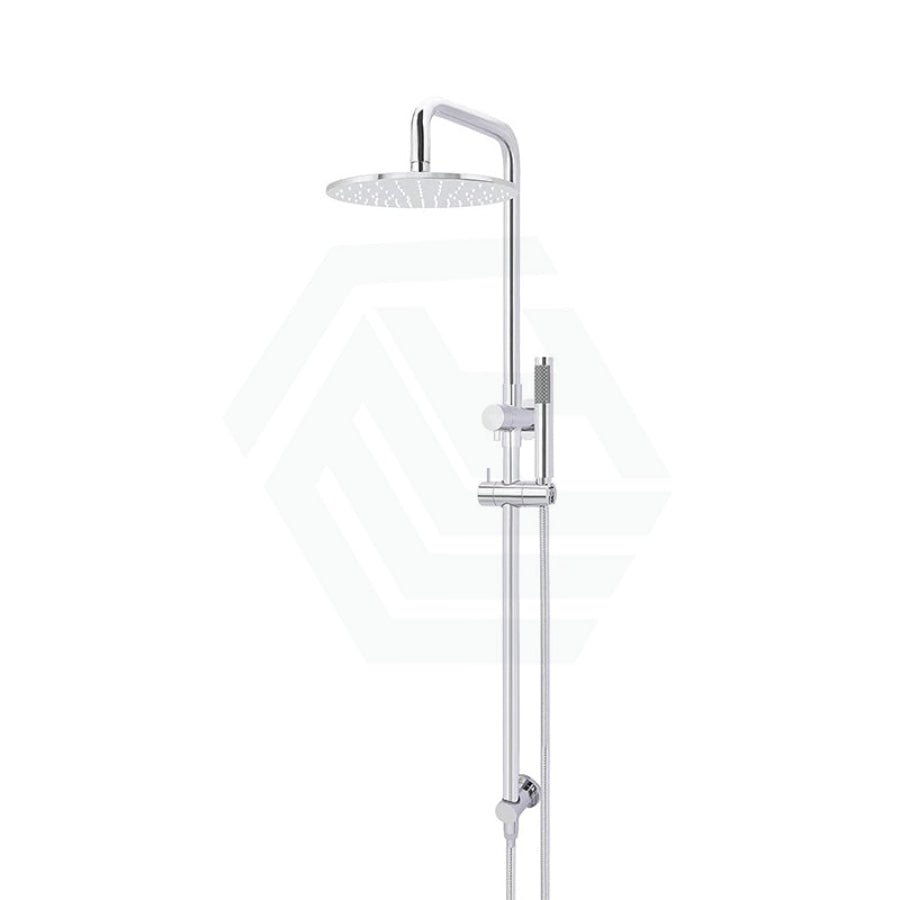 Meir 200/300Mm Round Twin Shower Set Universal Water Inlet Variant Colour Available Polished Chrome