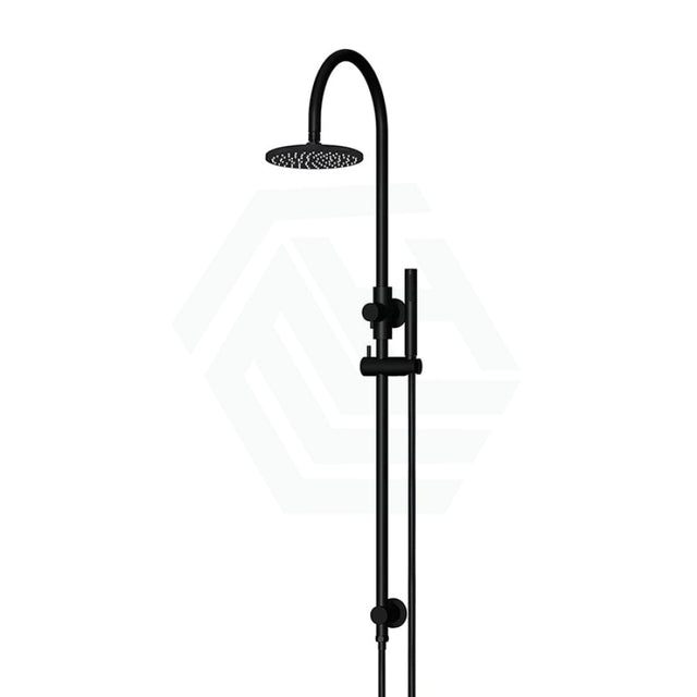 Meir 200/300Mm Round Overhead Shower Set With Hand Multi Colour Universal Water Inlet Matte Black /