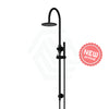 Meir 200/300Mm Round Overhead Shower Set With Hand Multi Colour Universal Water Inlet Matte Black /