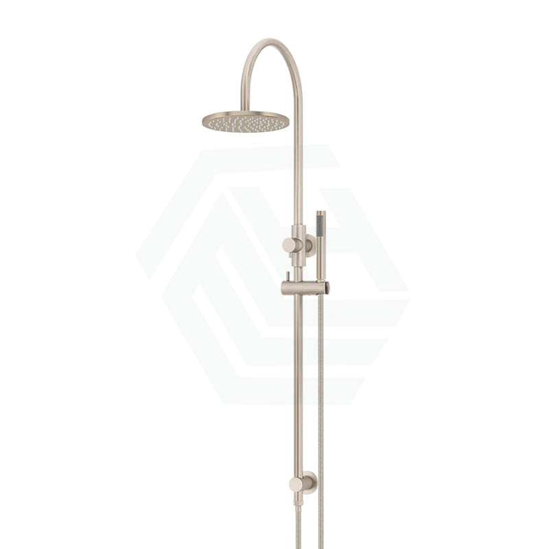 Meir 200/300Mm Round Overhead Shower Set With Hand Multi Colour Universal Water Inlet Champagne /