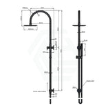 Meir 200/300Mm Round Overhead Shower Set With Hand Multi Colour Universal Water Inlet Twin Showers