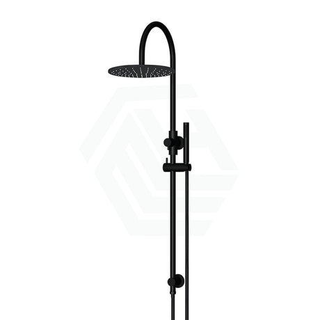 Meir 200/300Mm Round Overhead Shower Set With Hand Multi Colour Universal Water Inlet Matte Black /