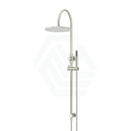 Meir 200/300Mm Round Overhead Shower Set With Hand Multi Colour Universal Water Inlet Pvd Brushed