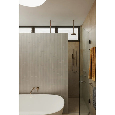 Meir 300Mm Round Ceiling Shower Arm Champagne Solid Brass Arms