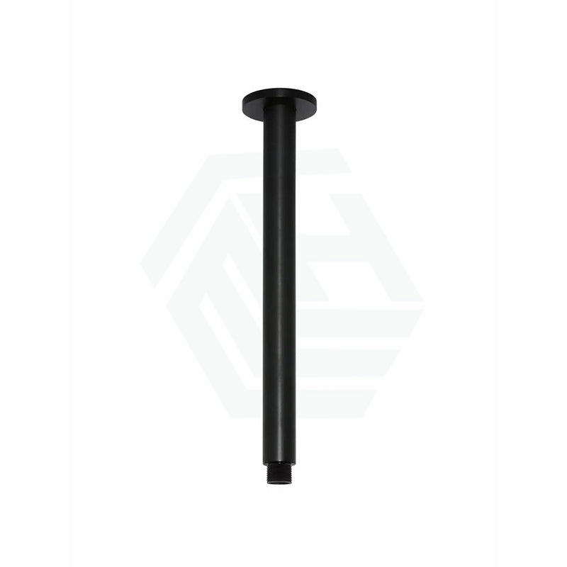 Meir 300Mm Round Ceiling Shower Arm Matt Black Solid Brass Arms