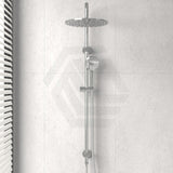 Meir 300Mm Round Chrome Twin Shower Station Universal Water Inlet 3 Functions Handheld Showers