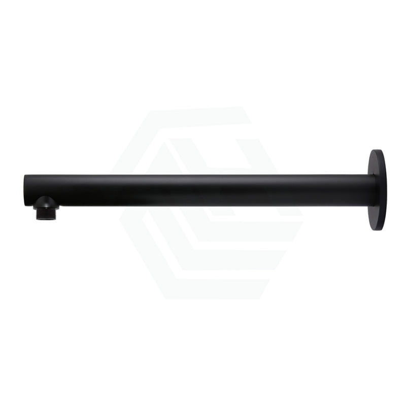 400Mm Round Wall Mounted Shower Arm Matt Black Arms