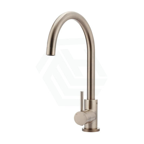 Meir Gooseneck Round Champagne 360° Swivel Kitchen Mixer Tap Sink Mixers