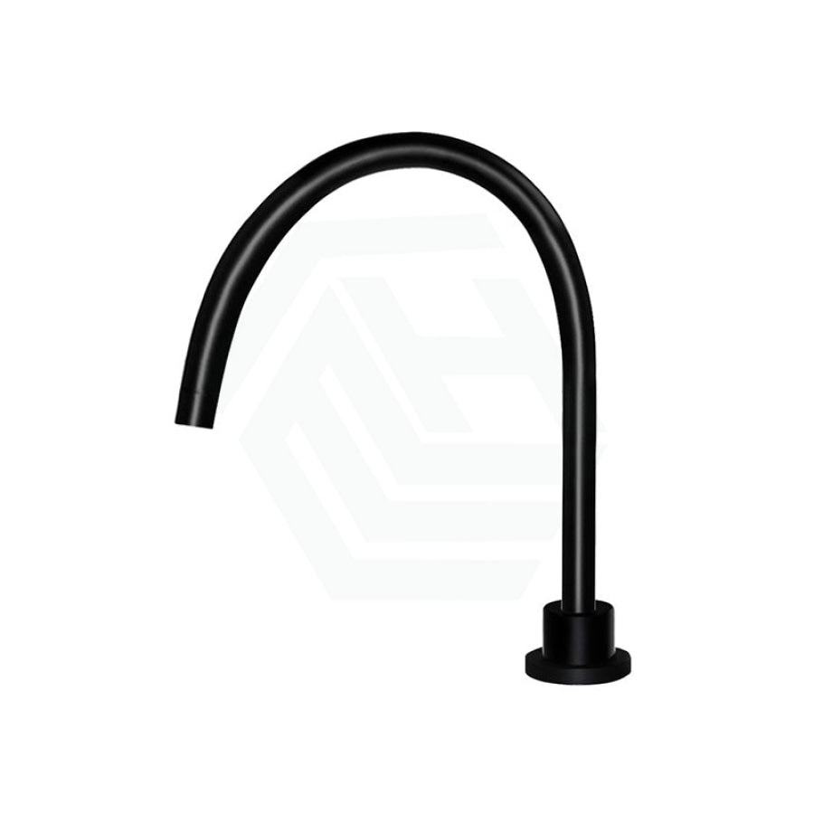 Meir Matt Black Round Gooseneck High - Rise Swivel Hob Spout Basin/Bath Outlet Water Spouts