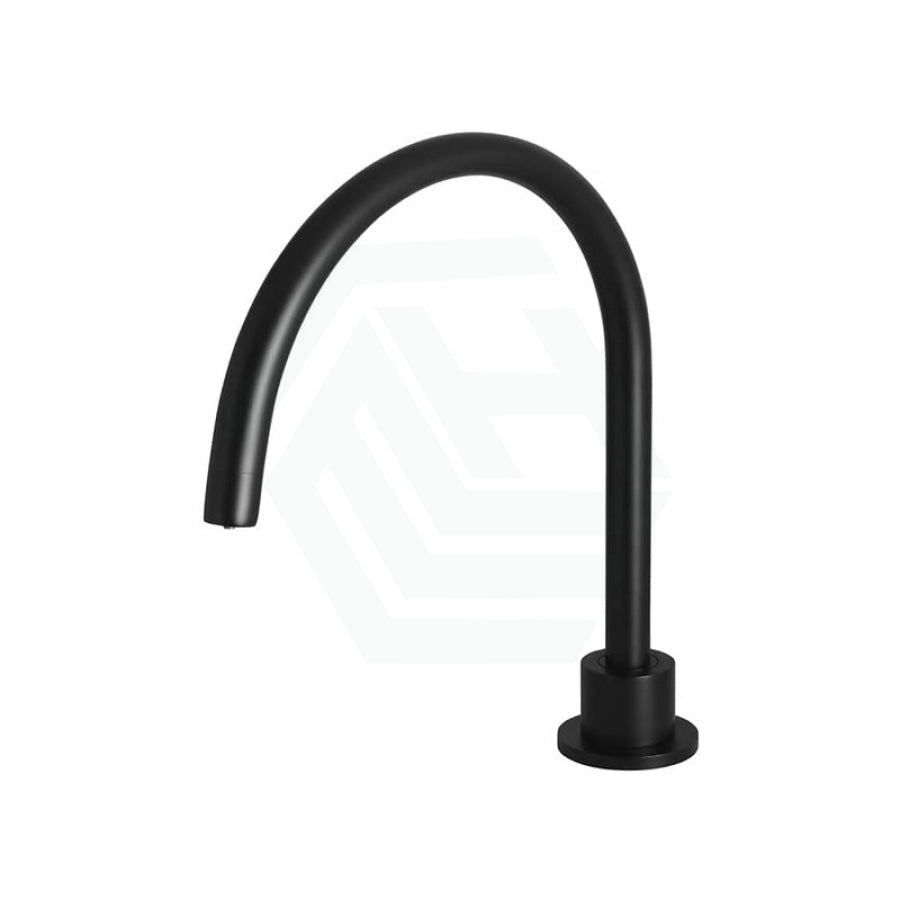 Meir Matt Black Round Gooseneck High - Rise Swivel Hob Spout Basin/Bath Outlet Water Spouts