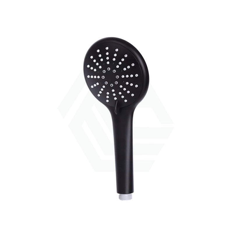 Meir Matt Black Round Hand Held Shower Solid Brass 3 Functions Handheld Showers