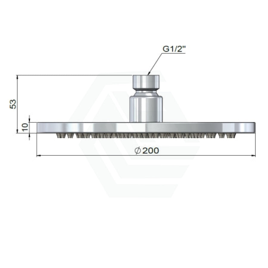 Meir Outdoor Round Shower Head 200Mm Stainless Steel 316 Outdoor Bathware