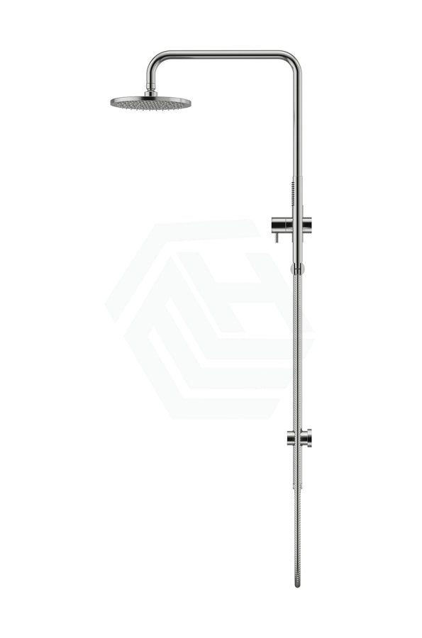 Meir Outdoor Round Twin Shower Stainless Steel 316 Chrome Showers