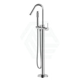 Meir Round Chrome Freestanding Bath Spout And Hand Shower Floor Mounted Mixers