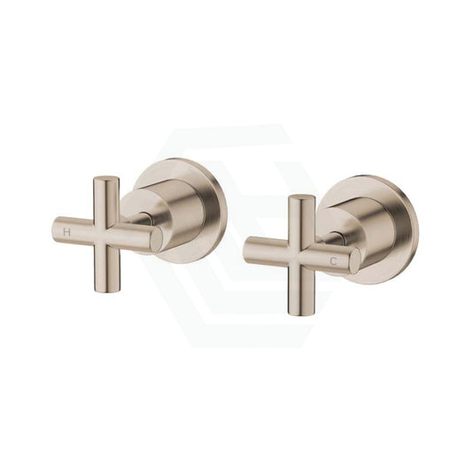 Meir Round Cross Handle Jumper Valve Wall Top Assemblies Champagne