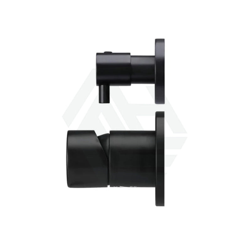 Meir Round Diverter Mixer Pinless Handle Trim Kit Matt Black Wall Mixers With