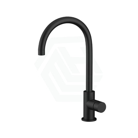 Meir Round Gooseneck 360¡ã Swivel Kitchen Mixer Tap With Pinless Handle Matte Black Sink Mixers