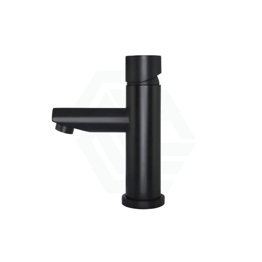 Meir Round Pinless Basin Mixer Matte Black Short Mixers