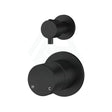 Meir Round Pinless Diverter Mixer Matte Black Wall Mixers With