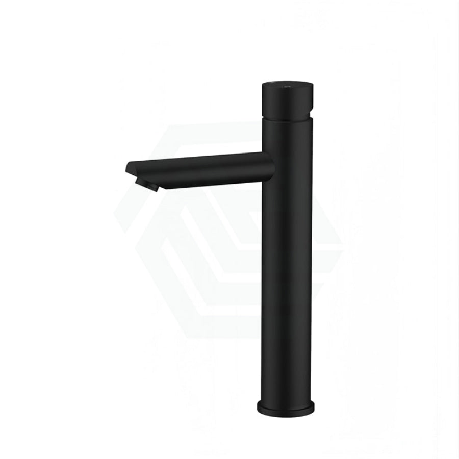 Meir Round Pinless Tall Basin Mixer Matte Black Mixers