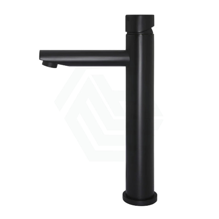 Meir Round Pinless Tall Basin Mixer Matte Black Mixers