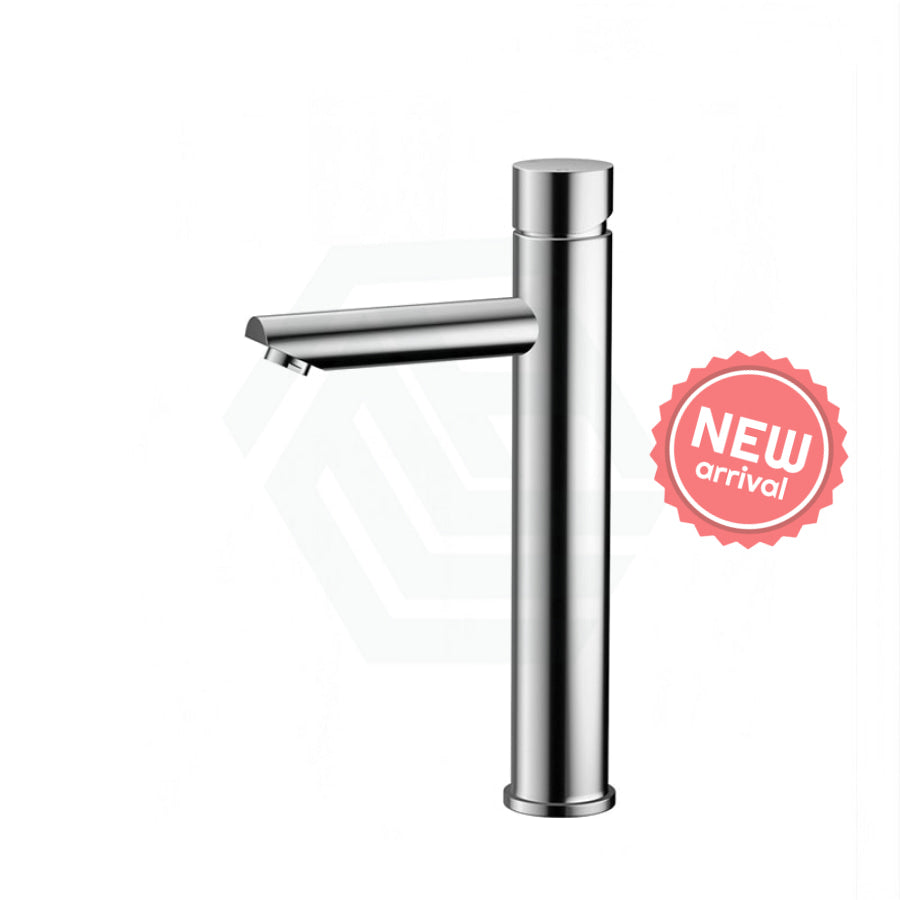 Meir Round Pinless Tall Basin Mixer Polished Chrome Mixers