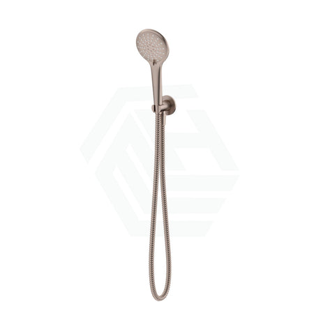 Meir Round Three Function Hand Shower On Fixed Bracket Champagne Handheld Sets