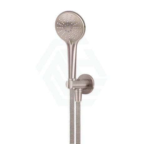 Meir Round Three Function Hand Shower On Fixed Bracket Champagne Handheld Sets