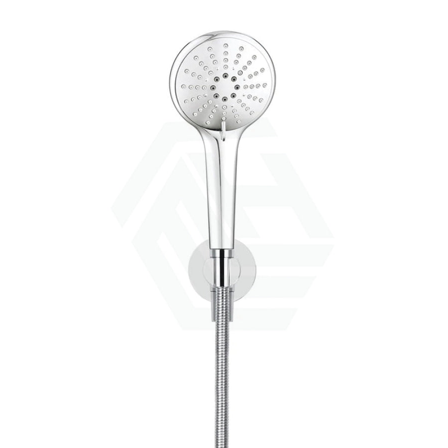 Meir Round Three Function Hand Shower On Fixed Bracket Polished Chrome Handheld Sets