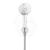 Meir Round Three Function Hand Shower On Fixed Bracket Polished Chrome Handheld Sets