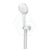 Meir Round Three Function Hand Shower On Fixed Bracket Polished Chrome Handheld Sets