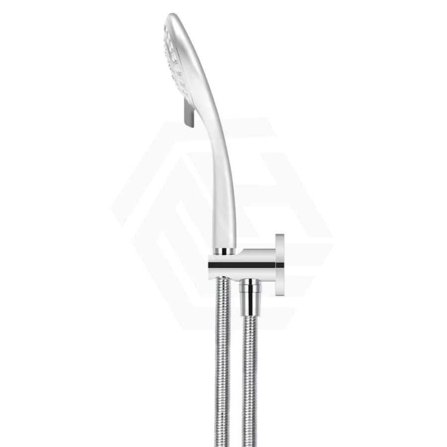 Meir Round Three Function Hand Shower On Fixed Bracket Polished Chrome Handheld Sets