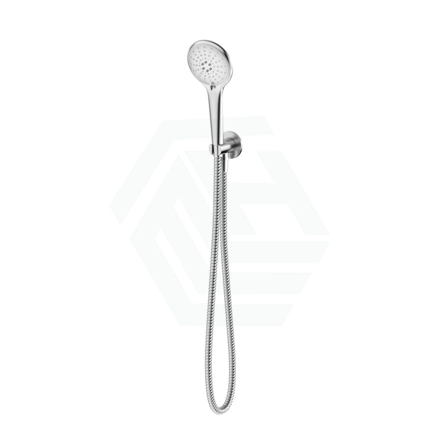 Meir Round Three Function Hand Shower On Fixed Bracket Polished Chrome Handheld Sets