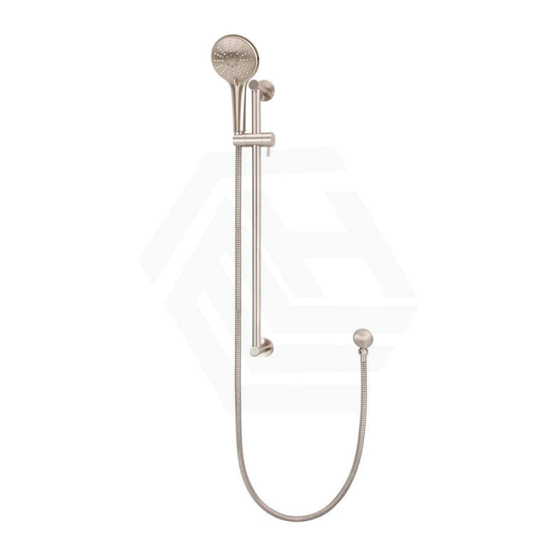 Meir Round Three Function Hand Shower On Rail Column Champagne With Handheld